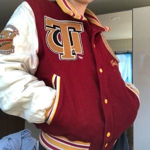 Vintage Tuskagee leather varsity football jacket